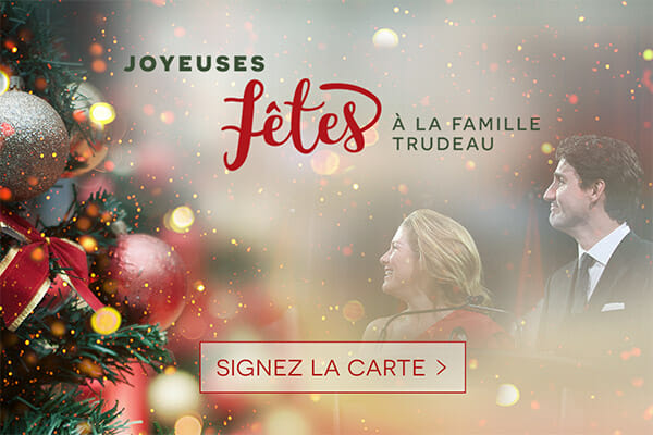 Souhaitez de joyeuses fetes a la famille Trudeau